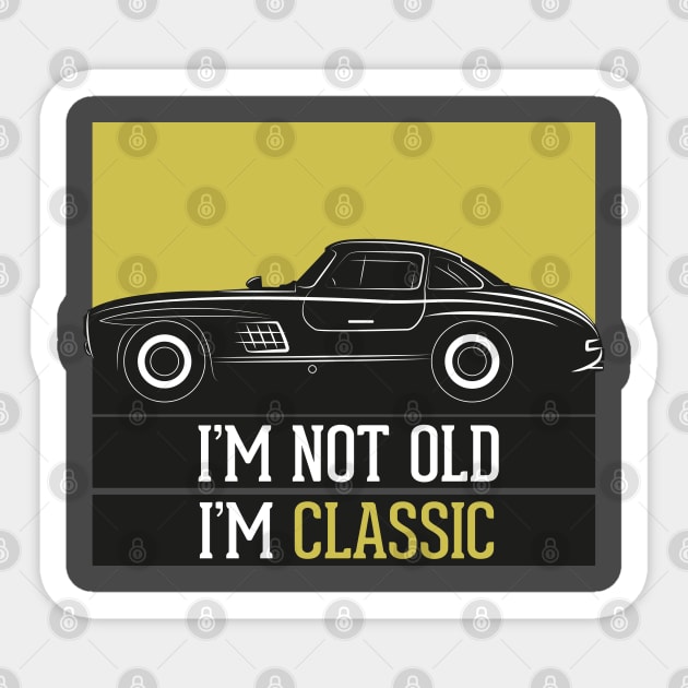 I'M CLASSIC. Retro Cars Graphic Sticker by badCasperTess